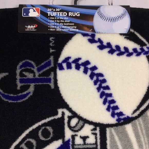 MLB Colorado Rockies Non-Skid Rug/Mat (20”X30”) Baseball Man/Fan Cave Tailgating - Picture 2 of 4
